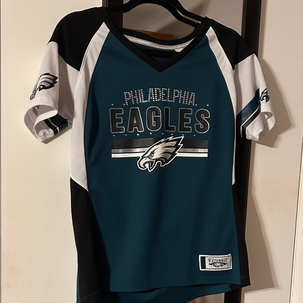 NFL Philadelphia Eagles Teal and Black Short Sleeve Tee